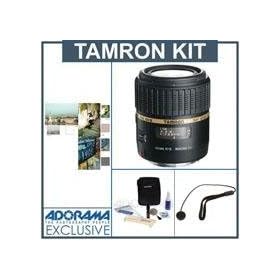 Tamron SP 60mm f/2 Di II 1:1 Macro AF Built-in Motor Lens Kit, for All Nikon Digital Cameras with Tiffen 55mm Photo Essentials Filter Kit, Lens Cap Leash, Professional Lens Cleaning Kit