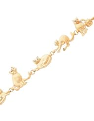 14K Yellow Gold Cat With Yarn Bracelet