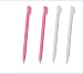 Pack of 4 DS Lite Stylus - White And Pink + Free Screen Protector