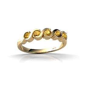 Buy 14K Yellow Gold Genuine Round Citrine Ring by Jewels For Me