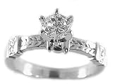 .58ct 14K. White Gold Certified Round Diamond Engagement Ring