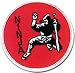 Patch - Ninja 4'' Black/Silver/Red Patch