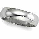 Platinum Half Round Band - 4mm