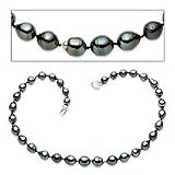 9-12mm Black Tahitian Baroque Shape Pearl Graduated Necklace