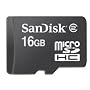 SanDisk 16 GB Class 2 microSDHC Flash Memory Card SDSDQ-016G (Bulk Packaging)