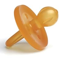 Natural Rubber Pacifier with Rounded Nipple, 0-6 mos