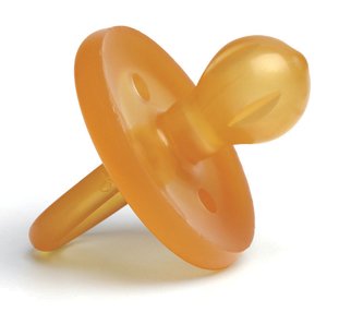 Natural Rubber Pacifier with Rounded Nipple, 0-6 mos