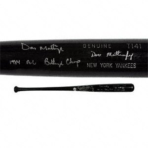Don Mattingly New York Yankees Autographed Black Baseball Bat with 1984 Batting Champ Inscription