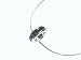 Sterling Silver Sapphire Colored CZ September Birthstone Pendant with Snake Chain