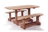 Cedar Oval Patio Table Set