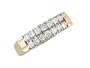 Lozenge 14K Gold Double Diamond Row Anniversary Band