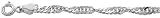 Sterling Silver Medium Thick Singapore Chain 3/16
