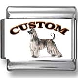 Afghan Hound Dog Custom Photo Italian Charm
