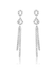 14k WHITE GOLD WOMENS EARRING LE-3037 DIAMOND 0.66CT TW