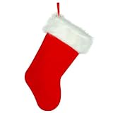Plush Christmas Stocking 14in x7in