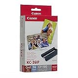 Canon KC-36 IP Fotopapier (36 Blatt, Scheckkartengrsse, incl. Farbkartusche) fr CP-330 / 400 / 500 / 510 / 710