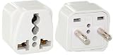 UNIVERSAL PLUG ADAPTER FOR EUROPE - CONVERTS PLUGS FROM ANY COUNTRY TO 2 PIN EUROPEAN /ASIAN PLUG ((VP 104)