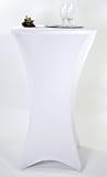 Stretch Tischhusse Stehtischhusse Ø70 weiss