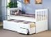 Casey Solid Wood Captain Twin Bed - White