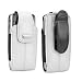 Electronics : Brand New Original Blackberry Pearl 8100 8110 8120 8130 WHITE OEM Leather Case Pouch Holster with Swivel Belt Clip