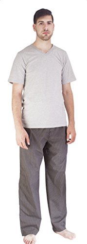 Men's Pajama Set with Woven Pant