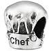 Sterling Silver Chef Hat Bead European Cooking Charm