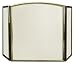 3 Fold Antique Brass Extruded Aluminum Screen W/ Arch Top