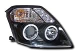 CITROEN C2 (02-) HEAD LIGHTS - BLACK ANGEL EYES (RHD ONLY)