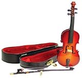 Dollhouse Miniature Cello & Bow in Lined Case