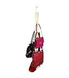 niceeshop(TM) Houseware Multifunction Storage Collection Canvas Foldable Hanging 12 Division Handbag Organizer/Holder/File with Hook-Beige