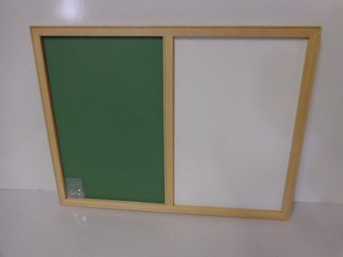 Vintage Old Style 18 X 24 Combination White Dry Erase Green Board Wood Frame