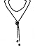 Necklace - N190 - Faceted Glass - 40" Long ~ Black