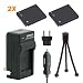 Kapaxen Two High Capacity (900mAh) DMW-BCK7 Battery Packs & Charger Kit with Bonus Mini Tripod for Panasonic Lumix DMC-SZ5 DMC-FH2 DMC-FH24 DMC-FH25 DMC-FH27 DMC-FH4 DMC-FH5 DMC-FH6 DMC-FH8 DMC-FP5 DMC-FP7 DMC-FS16 DMC-FS18 DMC-FS2 DMC-FS28 DMC-FS35 DMC-FS37 DMC-FS40 DMC-FS45 DMC-FS5 DMC-FT20 DMC-FX77 DMC-FX78 DMC-FX80 DMC-FX90K DMC-S1 DMC-S3 DMC-SZ1 DMC-SZ7 DMC-TS20 Digital Cameras (NCA-YN101F / NCA-YN101G / NCA-YN101H / DE-A91B / DE-A92A / DE-A92B)