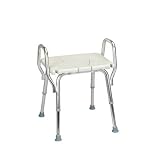 Shower Chair with Backless Molded Cut-Out Seat and Arms