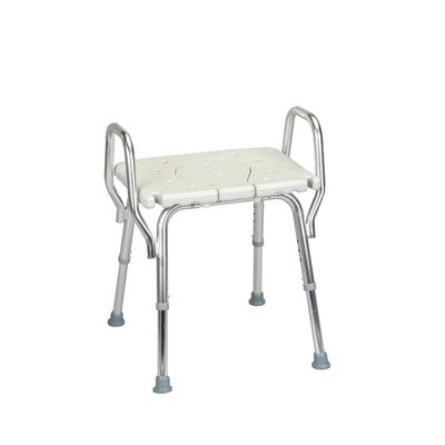Shower Chair with Backless Molded Cut-Out Seat and Arms