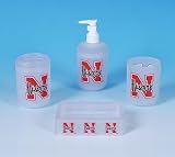 NCAA Nebraska Cornhuskers 4-Piece Bath Accessories Set