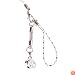 Hand Crafted Cellular Phone Charm - Solar Moon - Clear Star