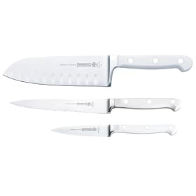 Mundial 5100 Series 3-Piece Knife Starter Set, White with Hollow Edge