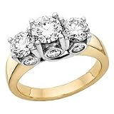 Certified, 14kt. Gold, 2 ct. tw. Diamond Anniversary Ring