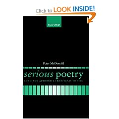Serious Poetry: Form and Authority from Yeats to Hill