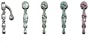Clear Tumbling round gems belly ring