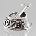 ' Rover ' Dog Bone and Bowl Charm in Sterling Silver, #2491
