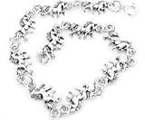 Small Sterling Silver 7 Unicorn Fantasy Cham Bracelet
