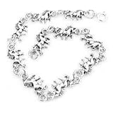 Small Sterling Silver 7" Unicorn Fantasy Cham Bracelet