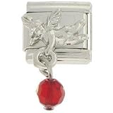 Angel with Dangling January Birthstone Italian Charm Link by SUTJI