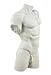 US 8.5 Inch All White Porcelain Armless Nude Male Torso Figurine, Matt
