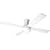 Modern Fan BAL-HUG-GW 52" Ball Contemporary Energy Star DAMP Outdoor Flush Gloss White Ceiling Fan