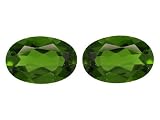 MIN .90CTW 6X4MM OVAL CHROME DIOPSIDE MATCHED PAIR