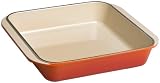 Le Creuset Enameled Cast-Iron 9-3/4-Inch Square Roast/Bake Pan, Flame