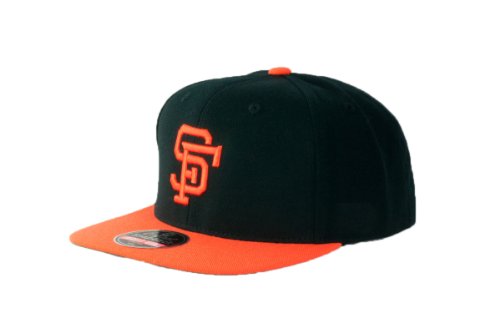 MLB Men's San Francisco Giants Cooperstown 400 Snapback Cap (Black/Orange, Adjustable)